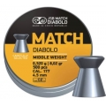 JSB Yellow Match Diabolo Middle Weight 4,50mm/.177, 0,520g/8,02gr, 500ks