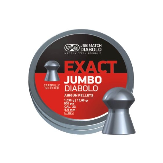 Diabolo JSB Exact Jumbo 5,50mm/.22,1,030g/15,89gr, 500ks